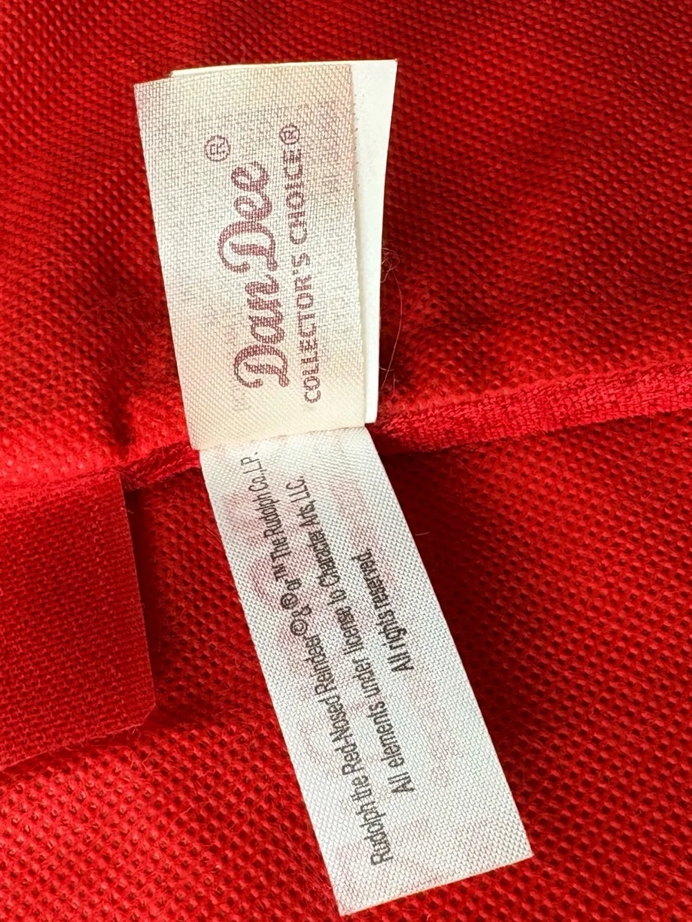 Dan Dee Rudolph Red Tree Skirt - Festive Red Holiday Tree Skirt 46”